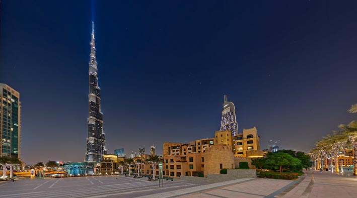 Show&nbsp;EMAAR Boulevard Sunset Night - Dubai&nbsp;- 360&deg; Panorama Photo